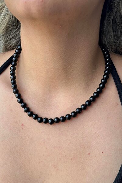 TAKIŞTIR Black Color Pearl Necklace