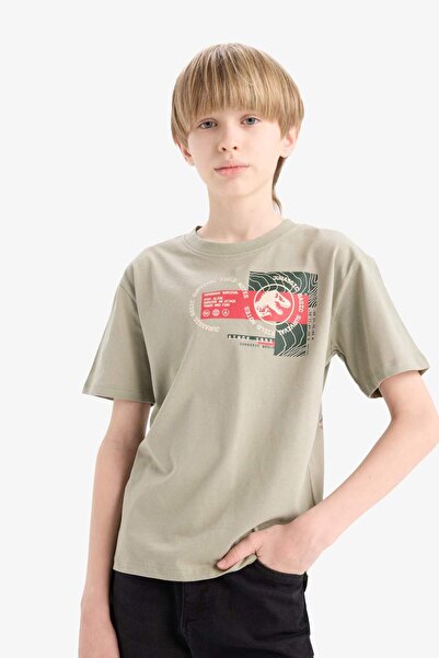 DeFacto Boy's Jurassic World Crew Neck Back Printed Short Sleeve T-Shirt E3119A825Sm