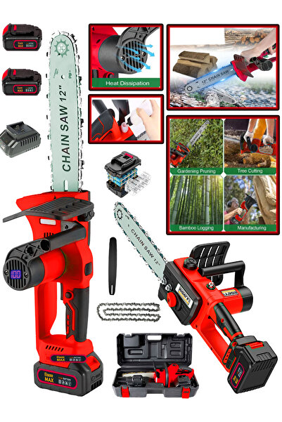 Eisenn Alman Yeni Nesil Li-on 10 Pilli Batarya 2800 Seri Çift Akülü Ağaç Kesm...