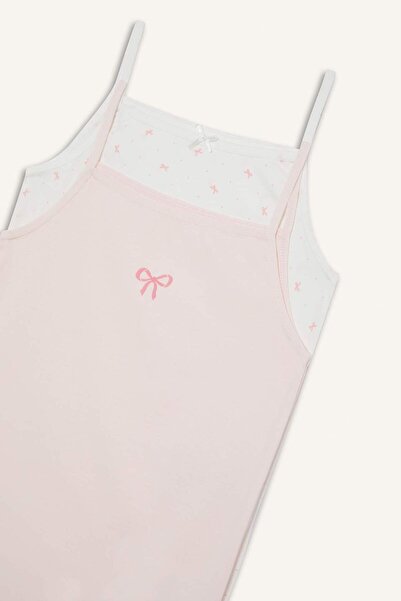 DeFacto Kız Çocuk Desenli 2li Atlet E8139A825SP