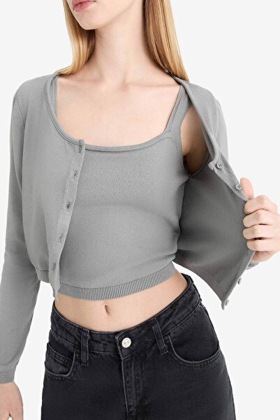 DeFacto Coool Slim Fit Slim Fit Crew Neck Knitwear Sweater E7513Ax25Sp