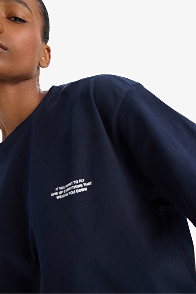 DeFacto DeFactoFit Oversize Široký střih Tričko s krátkým rukávem Kulatý výstřih T7793AZ25SP