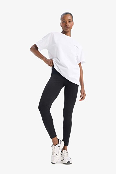 DeFacto DeFactoFit Oversize Wide Fit Crew λαιμόκοψη κοντομάνικο λευκό μπλουζάκι T7793AZ25SP