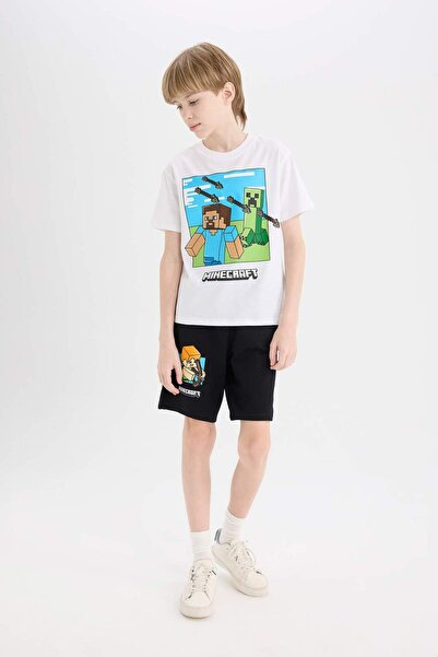 DeFacto Хлопчачий 2-комплект Minecraft Футболка з короткими рукавами Шорти з еластичним поясом E4275A825SM