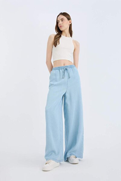 DeFacto Штани з високою талією і прямими штанинами, що можна прати в пральній машині D8234AX25SM