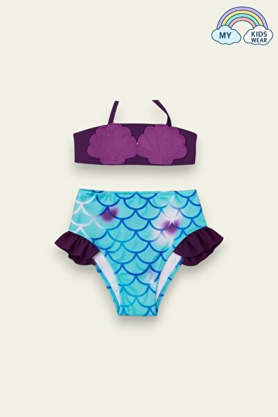My Kids Wear Sea Shell Model Female Child Swimwear Bikini