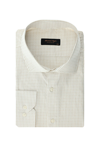 Abdullah Kiğılı Uzun Kol Klasik Desenli Pamuk Gömlek