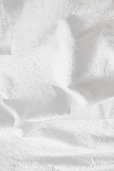Penelope 100% Cotton Satin Duvet Cover Set 200X220 cm White - Plume Series