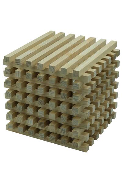 KGH Atmosphere lamp made of ash wood 22.5x22.5x22.5 cm