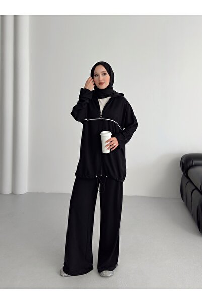 onlymoon Γυναικείο μαύρο σετ από 100% βαμβάκι στο κάτω μέρος |   Άνετη εφαρμογή Lycra |   Χρήση για 4 εποχές |   Κομψό και άνετο