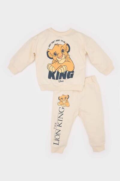 DeFacto Erkek Bebek Disney Lion King 2'li Takım Sweatshirt Beli Lastikli Eşof...