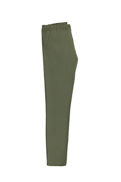 Abdullah Kiğılı Slim Fit Slim Fit Lycra Elastic Waist Stringed Trousers