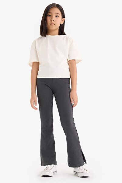 DeFacto Kız Çocuk Fitilli Kaşkorse İspanyol Paça Uzun Boy Tayt D9651A825SM