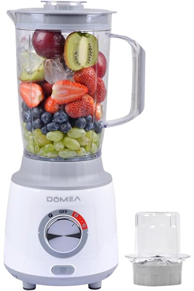 DOMEA 2-in-1 Blender & Grinder, 600W High-Speed Motor, 1.8L Juice Blender Jar + 300 ml Grinder Jar