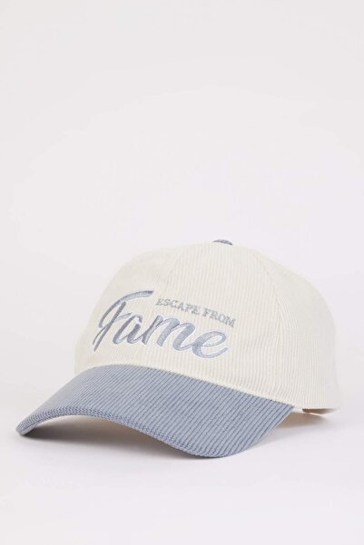 DeFacto Kadın Nakışlı Kadife Cap Şapka E3775AX25SM