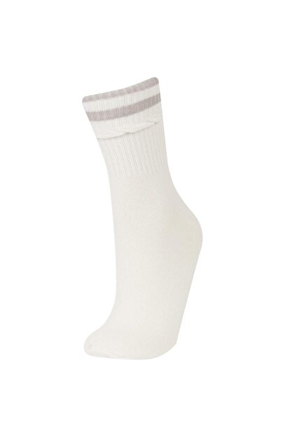 DeFacto Kadın 2'li Pamuklu Uzun Çorap E2049AXNS