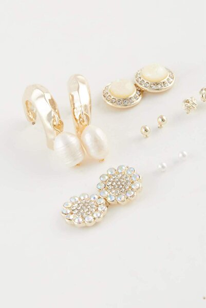 DeFacto Kadın 6lı Gold Küpe E3065AXNS