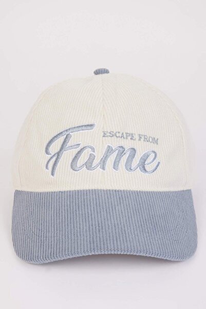 DeFacto Kadın Nakışlı Kadife Cap Şapka E3775AX25SM