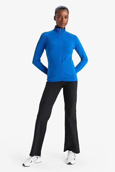 DeFacto Defactofit Fitted Stand Collar Sports Zipper Sweatshirt Cardigan E7755Ax25Sp