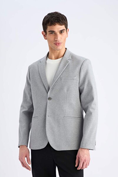 DeFacto Slim Fit Dar Kesim Astarlı Blazer Ceket W9254AZ25SP