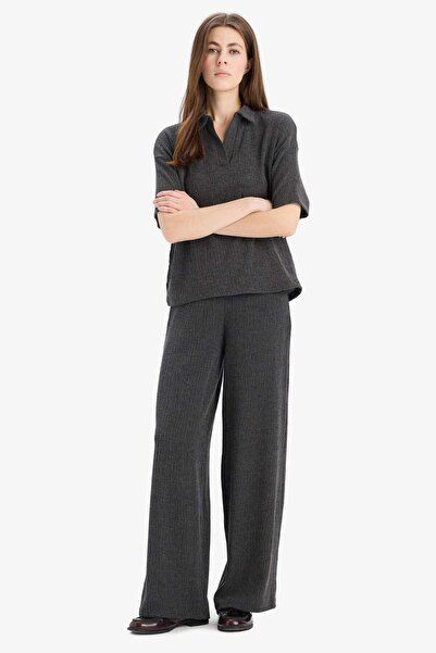 DeFacto Wide Leg Wide Loose Leg Wrinkle Pants E3232Ax25Sp
