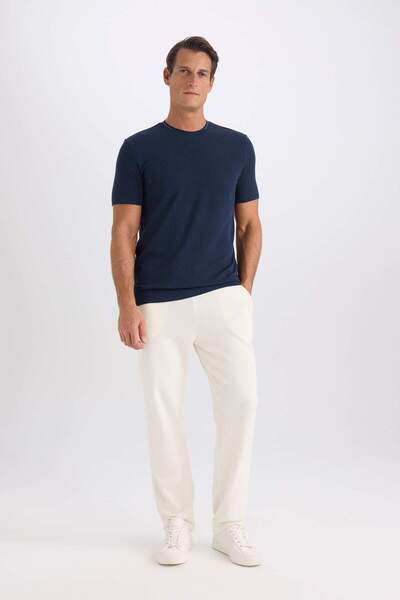 DeFacto Сlim Fit вузький крій, велосипедний комір, короткі рукави, футболка D7225AX25SP