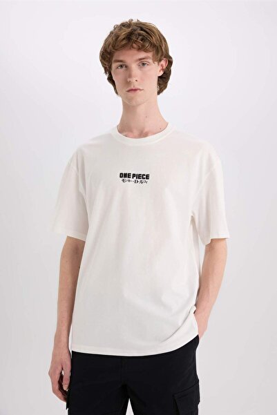 DeFacto 100% βαμβακερό μπλουζάκι με κοντό μανίκι με στάμπα στην πλάτη D5457AX25SP