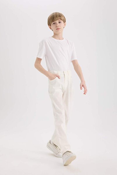 DeFacto Boy's Straight Leg Gabardine Trousers X4224A625Sm