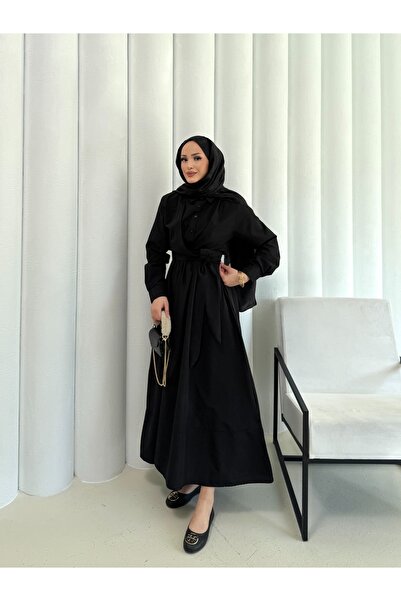 Melike Tatar Φόρεμα με δέσιμο ποπλίνα 68-6163