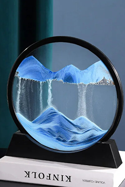 Genel Markalar Hediyelik Kum Saati Yuvarlak Model Standlı Dekoratif Kum Saati 19cm