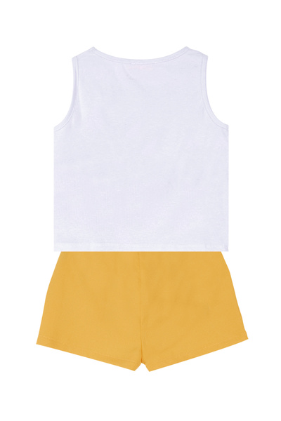 Denokids Ceylan Girl's T-shirt Woven Shorts Set