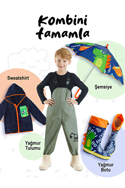 Denokids Boy's Dinosaur πολύχρωμες ελαστικές μπότες βροχής