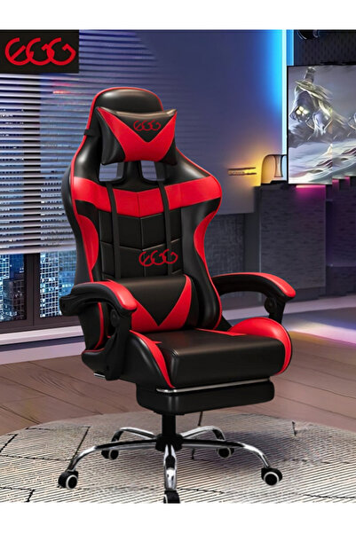 EGG Premium Ergonomic Gaming Chair With Adjustable Footrest, Lumbar Support & 360° Rotation
