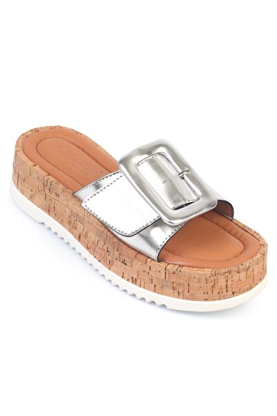Capone Outfitters Buckle Wedge Heel Rhoda Women's Slippers