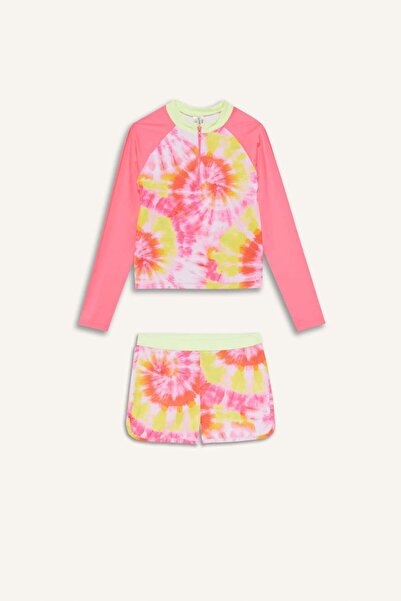 DeFacto Κοριτσίστικο σετ 2 τεμαχίων με μακρυμάνικο μπλουζάκι με στάμπα C4191A825HS