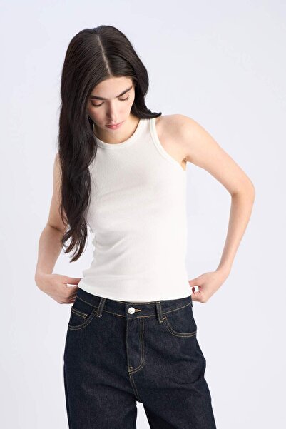 DeFacto Slim-Fit Slim-Fit Neckholder-Camisole-Unterhemd E7019AX25SP