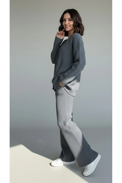 My Blog Anthracite Cardigan Knitwear Set - 4600