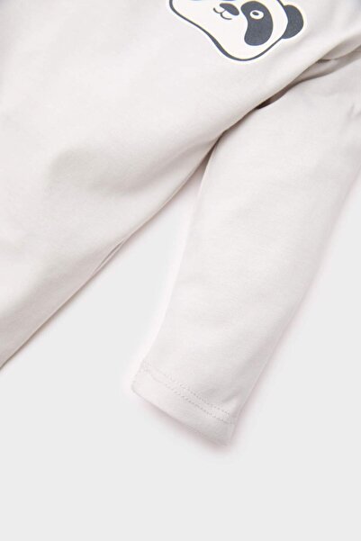 DeFacto Μακρυμάνικο μπλουζάκι με στάμπα για μωρό αγόρι με λαιμόκοψη E3652A525SP