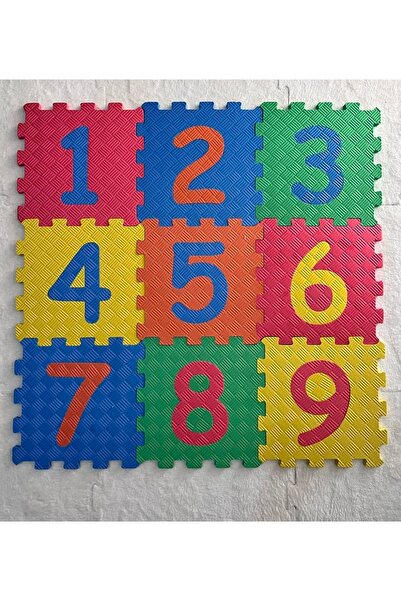 Genel Markalar 9 Parça Büyük Boy Rakamlı Sayılı Eva Oyun Karosu Yer Matı Puzzle Yapboz