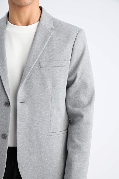 DeFacto Slim Fit Dar Kesim Astarlı Blazer Ceket W9254AZ25SP