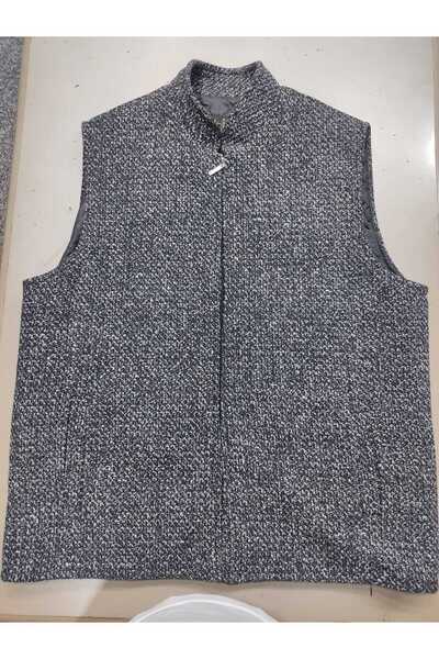 BYBEYEMS GİYİM Patterned Black and White Cashmere Vest