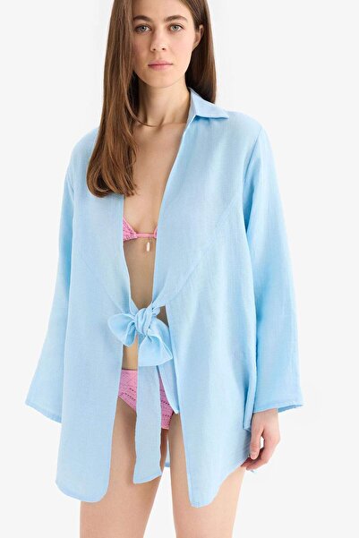 DeFacto Fall in Love Regular Fit Müslin Plaj Kıyafeti B7333AX25SM