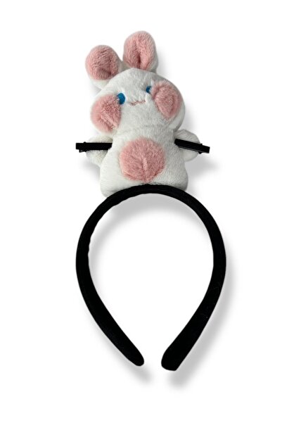 TAKIŞTIR Κορώνα σε ροζ χρώμα με λεπτομέρεια από πέτρα και λεπτομέρεια με φιγούρα κουνελιού