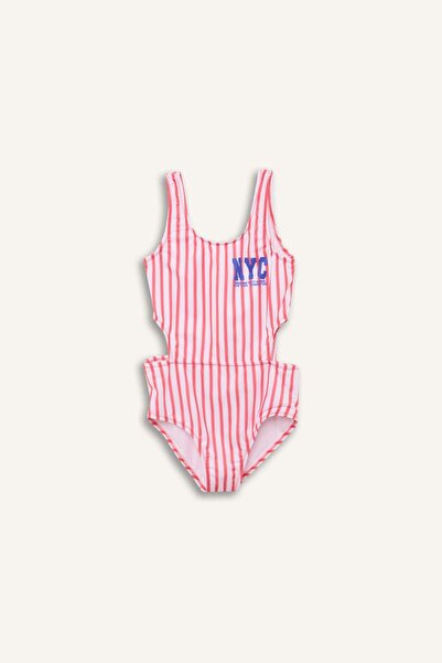 DeFacto Girl's Striped Swimsuit D9901A825Hs