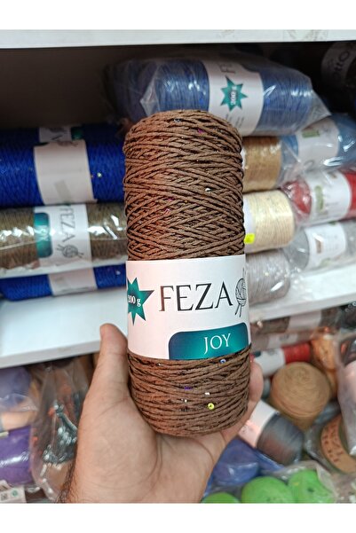 Feza joy simli pullu kağıt ip Gri