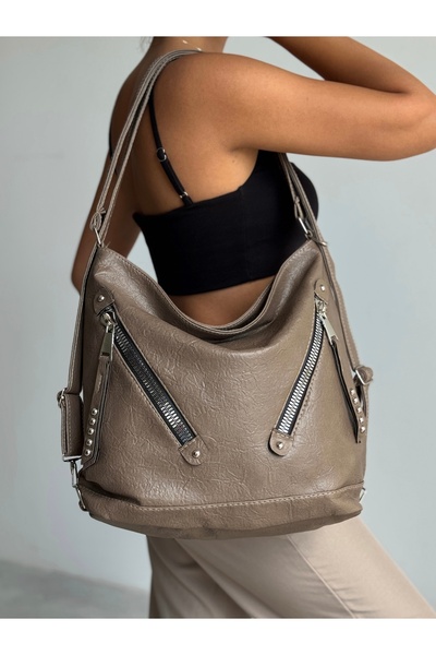 KIRASE PIELE MOALE DE CALITATE NOUĂ MULTISECȚIUNE DIMENSIUNE MARE RUCSAC ȘI G...