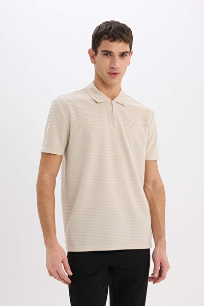 DeFacto Regular Fit Polo Yaka Fermuarlı Kısa Kollu Tişört E4233AX25SM