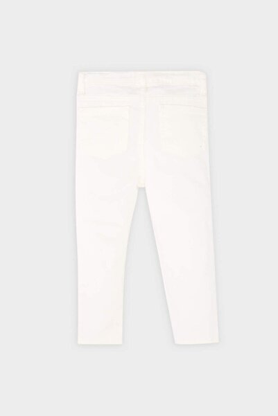 DeFacto Erkek Bebek Basic Düz Beyaz Jean Pantolon E1854A525SP