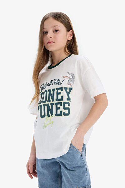 DeFacto Looney Tunes Print Girls T-Shirt - Oversize, Crew Neck, Short Sleeve E0866A825Sm