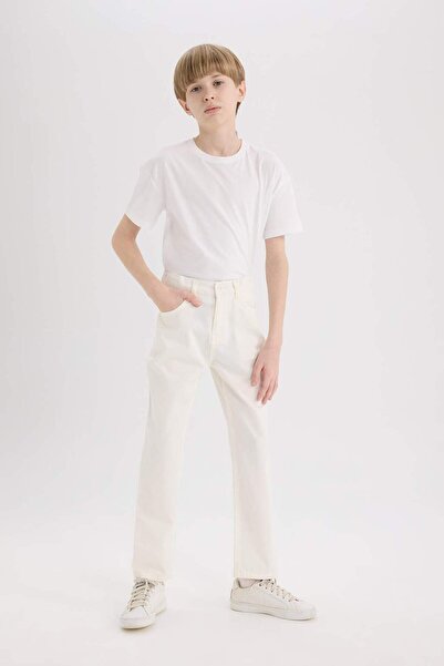 DeFacto Boy's Straight Leg Gabardine Trousers X4224A625Sm